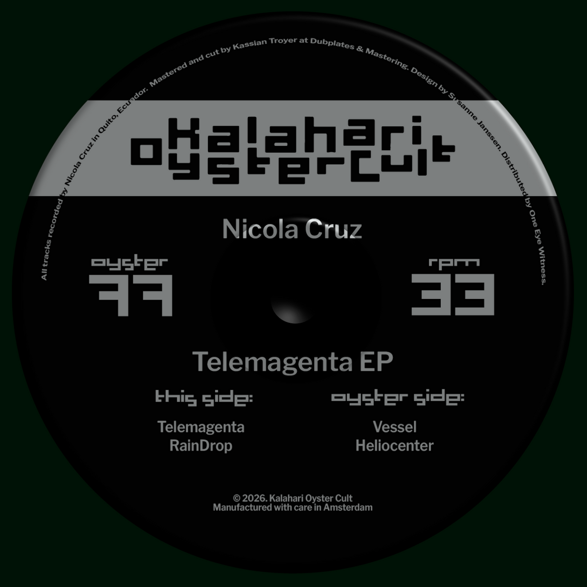 [OYSTER77] Nicola Cruz – Telemagenta EP