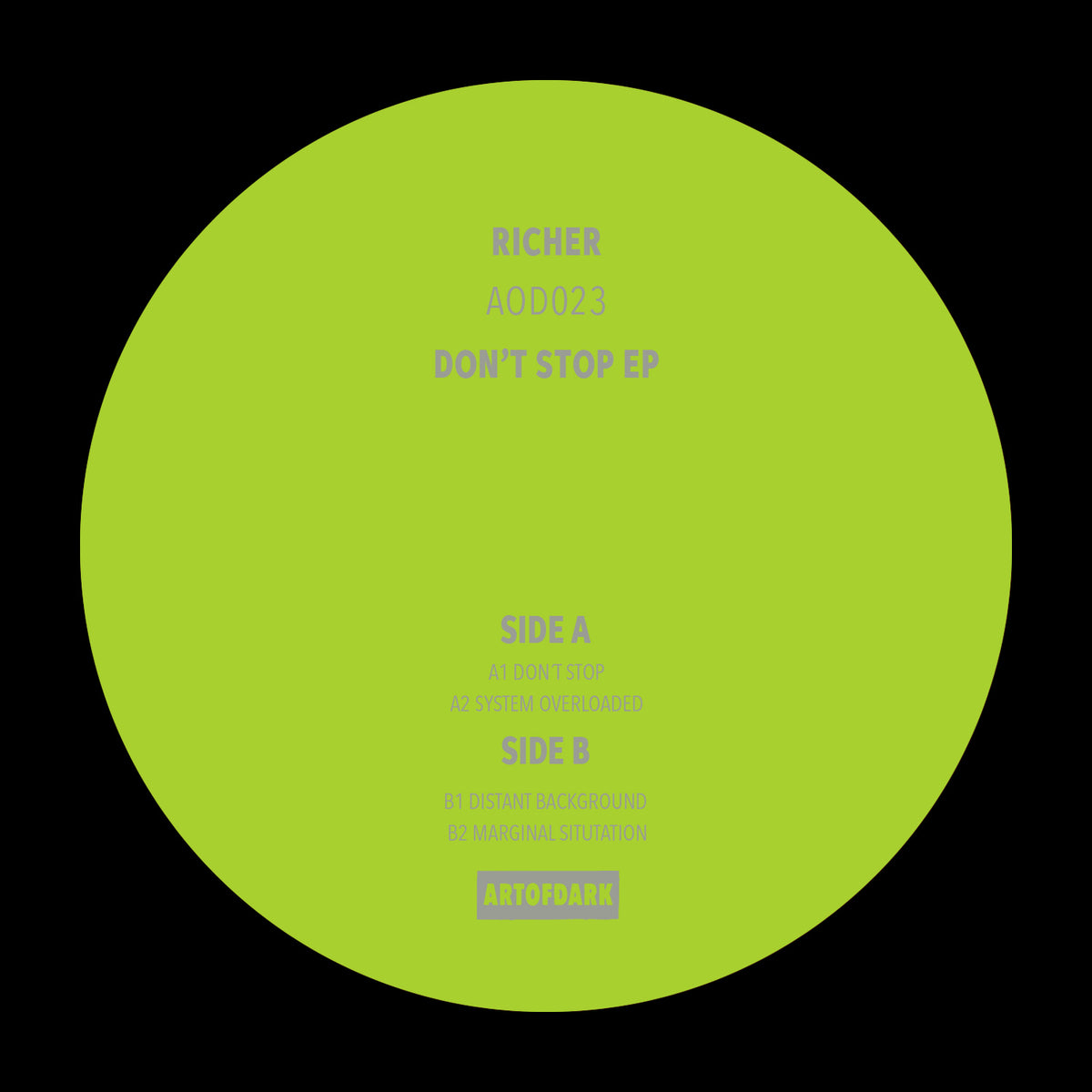 [AOD023] Richer - Don't Stop EP