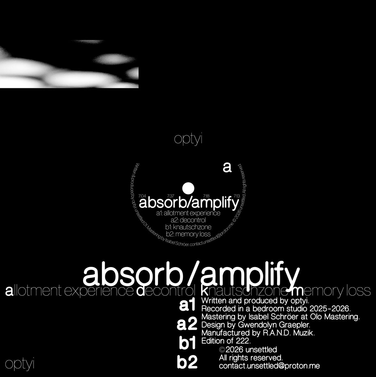 [unsettled 01] optyi - absorb/amplify